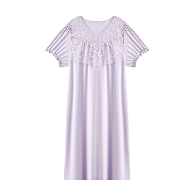 兰卓丽睡裙女短袖睡衣舒适家居服