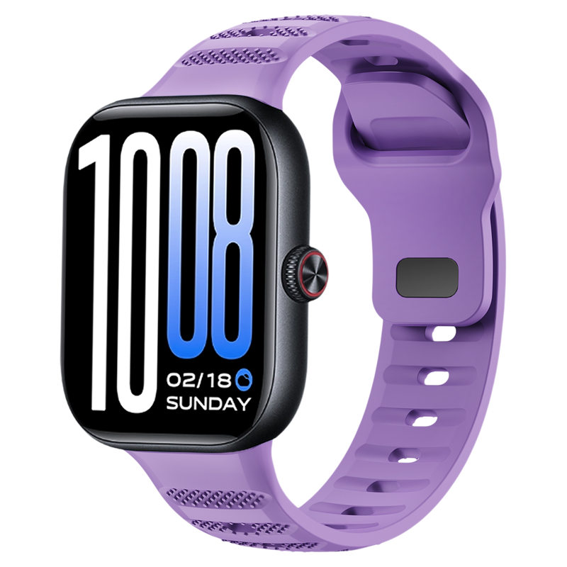 适用vivo WATCH GT2手表带iqoo专用一体粒感反扣硅胶腕表带新年红色原点黑男士贝壳粉女生春夏表链自由蓝