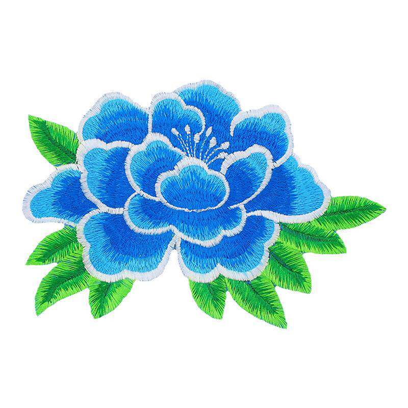 牡丹花刺绣布贴服装辅料古装礼服戏曲民族刺绣布贴补花朵绣片烫花