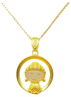 沙金佛吊坠小弥勒佛挂坠笑脸佛坠