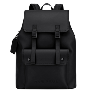 Ace Paul官方正品皮质双肩背包男大容量17英寸时尚电脑包通勤包女
