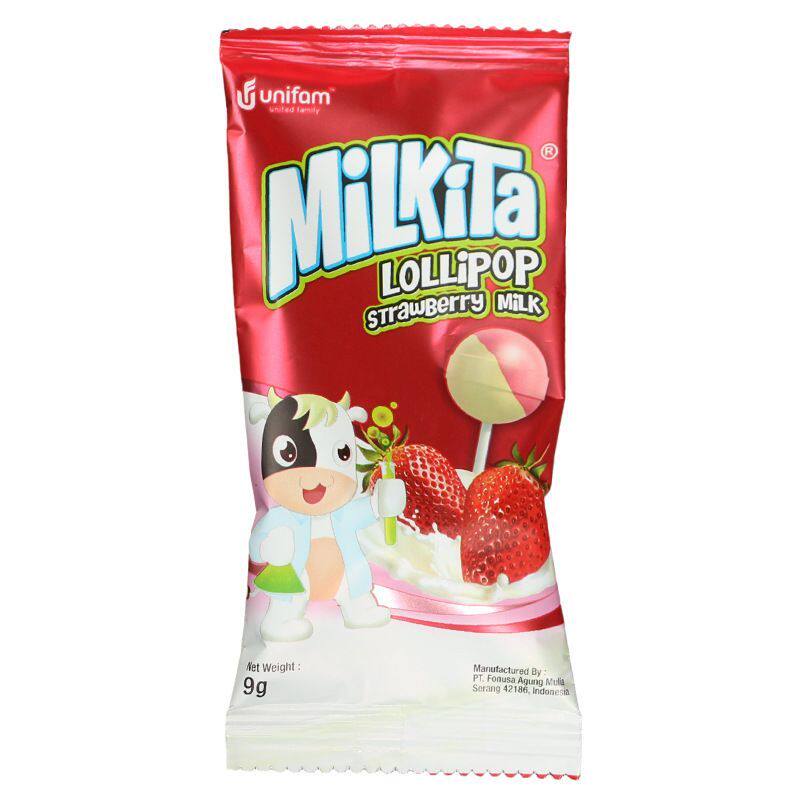 印尼进口优你康棒棒糖水果牛奶味