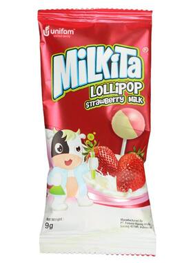 印尼进口优你康棒棒糖水果牛奶味