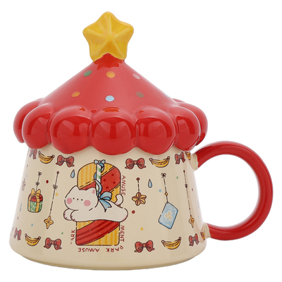 cookzone创意陶瓷旋转木马马克杯