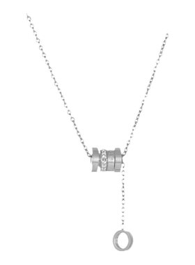 银色小蛮腰小众设计项链女