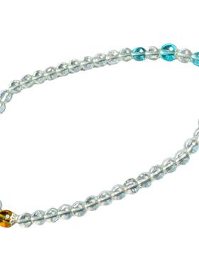 奶泥MILKMUD/海宝蓝白水晶情绪价值手串珠手链清新双层叠戴露思风