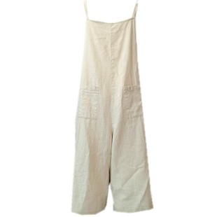 2021新款背带裤女宽松夏季ins超火裤子女bf风阔腿裤潮棉麻九分裤