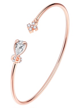 雯尚女S925银通勤简约创意手镯