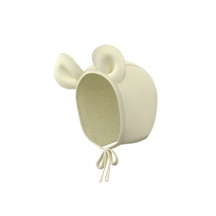 【新品】papa爬爬春季宝宝帽子男女宝糯米棉大耳朵系带帽萌趣可爱