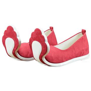 锦袍仙古装汉服鞋子女增高翘头履复原款登云履弓鞋古风战国袍明制