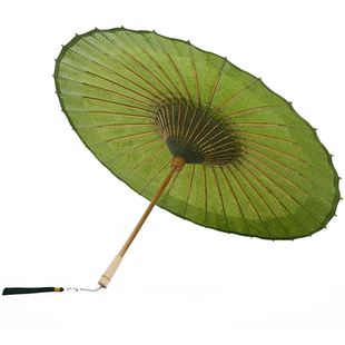 物新工坊油纸伞 绿韵 非遗古风绿色古法手工紫色晴雨两用汉服伞