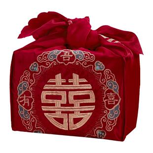 包袱皮结婚用的红包裹布婚礼女方嫁妆新娘陪嫁喜盆红布婚庆用品