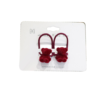 黄小妞 儿童植绒高弹力发圈新年宝宝发饰可爱皮筋不伤发扎头绳