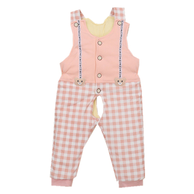 冬味儿宝宝纯棉花开档背带裤冬季