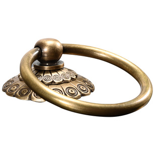 大门仿古拉环古建祠堂门环铜拉手纯铜复古老式中式木门铜拉手拉环