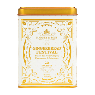 HarneySons哈尼桑尔丝姜饼人肉桂红茶茶包40g20包
