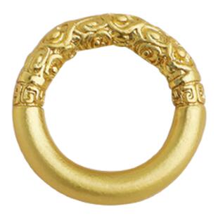 沙金包金保色如意乾坤圈闭口圈编绳手串连接环复古同心圈手工饰品