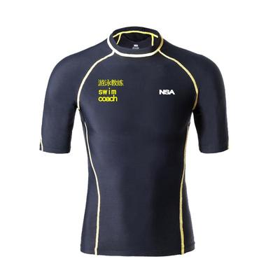 教练速干紧身专业短袖游泳衣定制