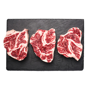 【澳洲老爸】新鲜原切M6+眼肉边牛排和牛谷饲雪花儿童牛肉1000g