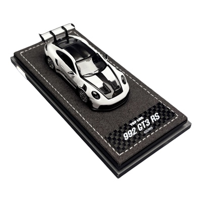 TOP LUX 1:64 保时捷911 992 GT3 RS 白色碳盖 仿真合金汽车模型