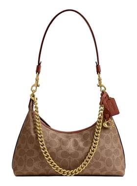 【会员优先购】COACH/蔻驰女士JULIET25号老花单肩包手提包hobo包