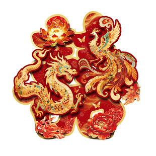 婚房布置套装超大立体龙凤喜字kt板结婚客厅卧室高级装饰床头摆件