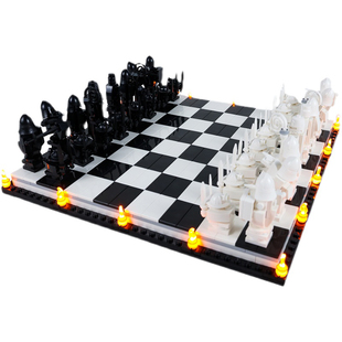 KY适用于乐高76392哈利波特霍格沃茨巫师棋积木儿童玩具LED灯饰灯