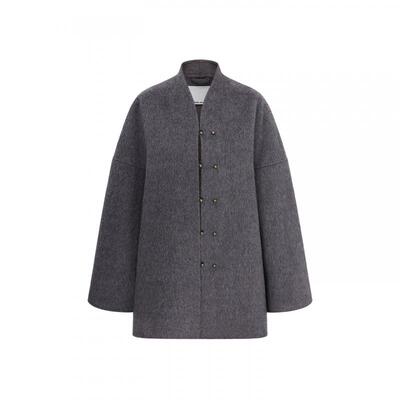 25秋冬新款V领双面穿束腰大衣