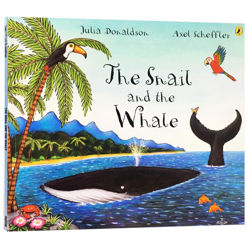 送音频英文原版绘本The Snail and the Whale蜗牛和鲸鱼3-6-8岁儿童早教英语阅读故事图画书幼儿早教入门启蒙性格品质培养童书