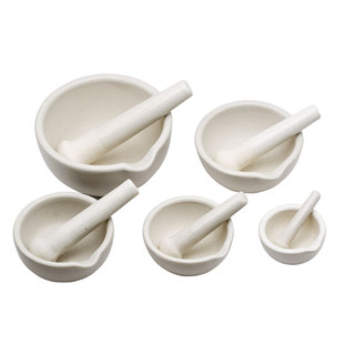 包邮 研钵陶瓷 高强度瓷质捣药罐乳钵 大号研药碗 捣碎 研磨 家用