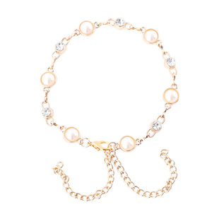 高跟鞋防掉跟神器镶钻链条绑带合脚固定束鞋带鞋子不跟脚单鞋配件