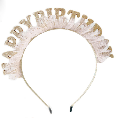 公主头纱成人款女宝ins生日帽