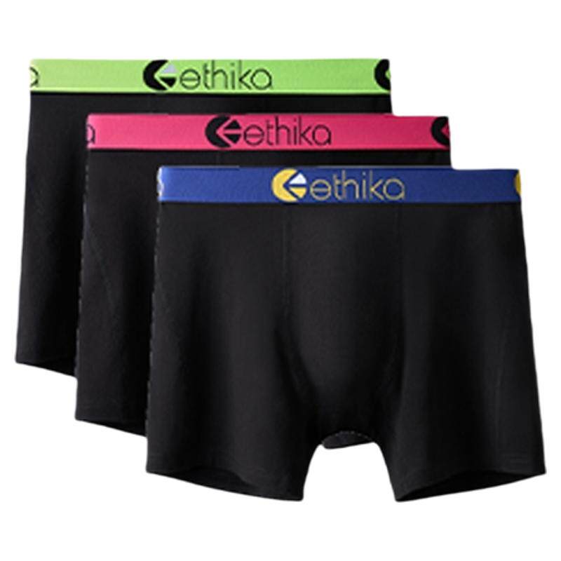 Ethika【七彩腰带】男士内裤保暖平角棉质送男友运动内裤防磨裆