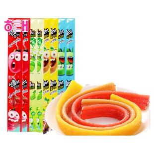 韩国进口食品海太长条软糖草莓苹果可乐味青葡萄味舌头橡皮糖零嘴