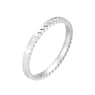 明牌珠宝铂金PT950戒指 白金心迹简约女戒爱心交叠情侣戒BFM0072