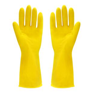 牛筋手套乳胶洗碗手套女耐磨橡胶手套工业胶手套劳保耐酸碱加厚款