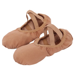 雀范全弹力布舞蹈鞋女软底练功鞋教师儿童专业免系带中国芭蕾舞鞋