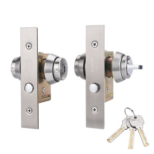 玻璃门有框门锁地弹簧隐形门锁商铺大门铝合金门锁落地插销锁地锁