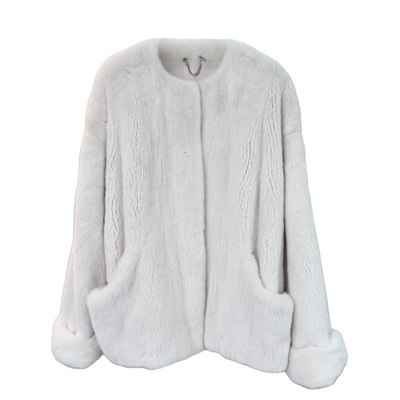 25新款水貂皮草外套女网红同款