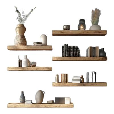 墙上置物架实木书架隔板上墙面一字隔板一字板置物架层板木板挂墙