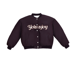 哟酷酷（校园反派）秋冬加厚保暖棉服女字母刺绣休闲棒球服外套女