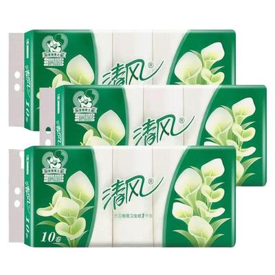 清风4层加厚60卷囤货装厕纸