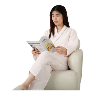 金号家居服纯棉5层泡泡纱布睡衣睡裤全棉男女款浴袍睡袍舒适透气