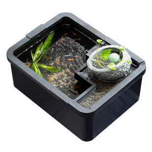 生态造景古法养鱼缸小型家用客厅桌面智能水母斗鱼金鱼专用溪流缸