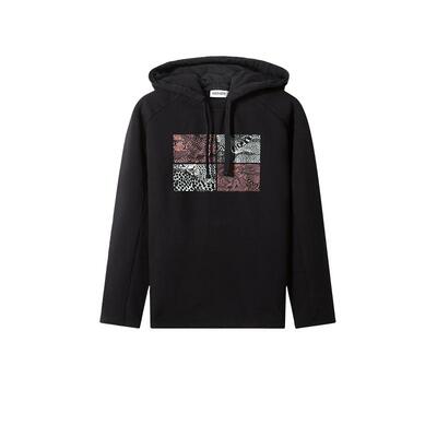 【自营】Kenzo 男士加绒连帽长袖卫衣运动衫5SW542 4MF正品套头