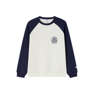 【网球】乐卡克法国公鸡秋冬男士复古刺绣圆领加绒卫衣