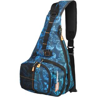 哈斯达新款青路亚小胸包防水多功能大容量斜挎钓鱼包便携战术收纳