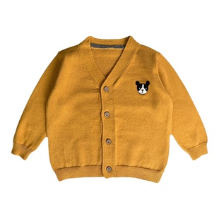 婴儿秋季分体套装男宝宝痞帅风洋气时髦针织开衫婴幼儿分体三件套