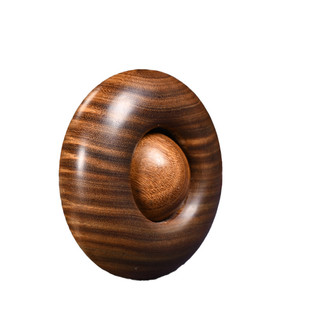 解压手把件绿檀血檀紫檀花梨木时来运转整木一体转运珠平安扣手球