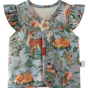 [林深时见鹿]aqpa爱帕儿童婴儿马甲纯棉春新款宝宝背心坎肩外穿萌